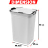 65L Plastic Large Laundry Basket with Lid Washing Hamper Dirty Clothes Storage