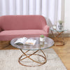 Modern S/Large Round Glass Coffee Table Sofa Side Table Corner End Table Chromed