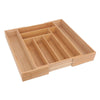 Bamboo Extending Cutlery Tray Drawer 6-8 Adjustable & Durable Compartments