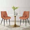 2 x Dining Chairs Modern Design Retro Lounge Faux Leather PU Chairs Living Room