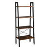 4 Tier Metal Ladder Shelf Display Shelving Rack Plant Stand Storage Corner Unit