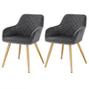 1/2/4 xDining Chairs Kitchen Living Room Chairs with Velvet + Gold metal legs UK