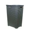 Large Laundry Basket Washing Clothes Storage Hamper Rattan Basket with Lid 60L