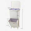 Mobile Recycling Waste Bin Kitchen Living Room Rubbish Trash Bin Trolley 38L 42L