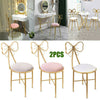 2x Romantic Designed Butterfly Bow Tie Vanity Chair Nordic Makeup Dressing Stool