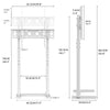 High Adjustable Floor TV Stand 32-65 Inch for Bedroom Gym Yoga Office Exhibition