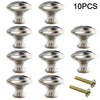 10Pcs Door Handles Knobs Chrome Drawer Wardrobe Cupboard Cabinet Round Handle
