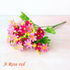 36 Heads Artificial Silk Flowers Bunch Wedding Home Grave Outdoor Bouquet UK
