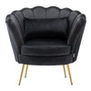 Upholstered Oyster Armchair Scallop Tub Chair Cocktail Wing Back Lotus Seat Sofa