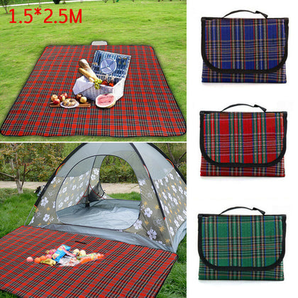 250cm Extra Large Waterproof Picnic Blanket Mat Fleece Camping Beach Rug Outdoor