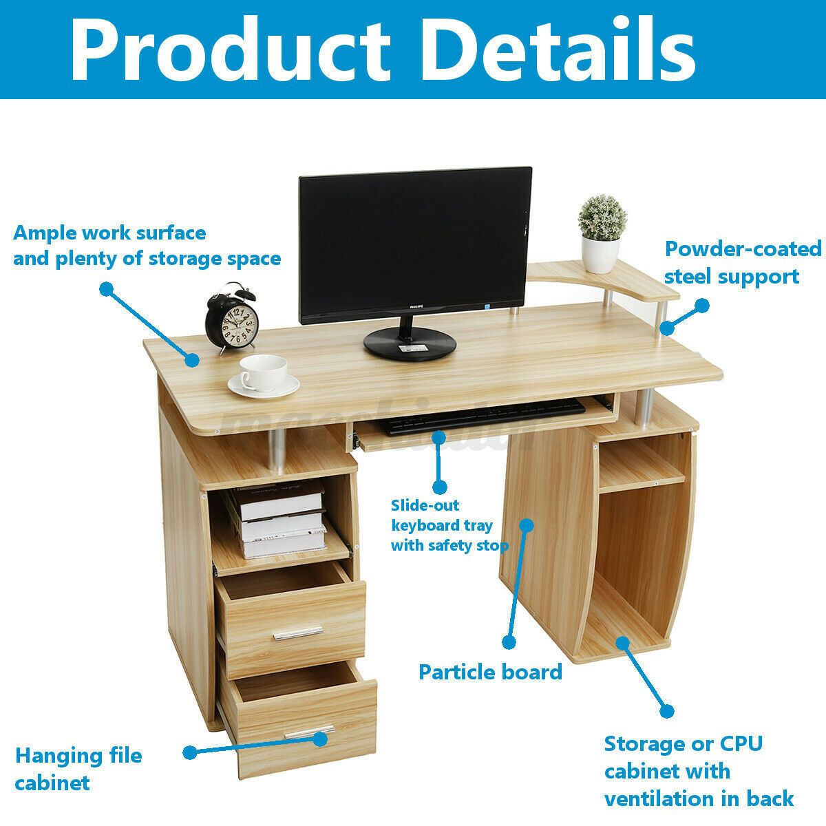 Slide out online computer desk