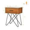 Small Industrial Side Table Vintage Style Bedside Nightstand Cabinet Urban Unit