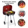 Charcoal Trolley BBQ Garden Outdoor Barbecue Cooking Grill Powder Wheel New Red