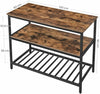 Industrial Kitchen Island Vintage Storage Table Rustic Metal Large Shelf Cabinet