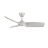 42" Ceiling Fan With Dimmable LED Light 3 Blades Remote Control 6 Speed Silver