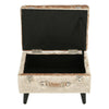 Storage Stool Trunk Pouffe Footstool Ottoman Bedroom Crushed Velvet Chest Chair