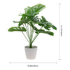 20inch Artificial Monstera Plant Multi Branch Tropical Potted Home Office Decor