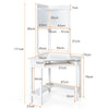 Corner Computer Desk w/ Hutch Space-saving Study Workstation Top Shelf Storage
