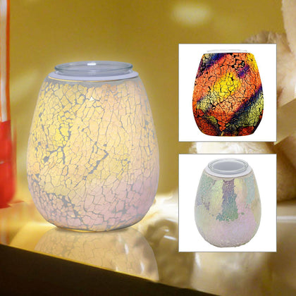 Glass Mosaic Fragrance Night Light Wax Oil Burner Aroma Night Light UK