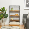 VonHaus Shelving Unit Bookcase | 4 Tier Display Shelves Solid Mango Wood & Iron