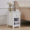 Wooden Nordic Sofa Side End Table Bedside Cabinet Nightstand with Drawer Shelf