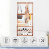 185cm Hall Tree Hat & Coat Stand Hallway Clothes Shoe Rack Hanger Shelf Storage
