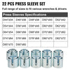 Press and Pull Sleeve Kit Bush Bearing Removal Kit27PCS45# Steel & Case
