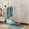 Heavy Duty Metal Clothes Hanging Rail Home Clothing Coat Stand With Shoe Rack
