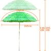 Hawaiian Parasol Beach Garden Patio Sunshade Sun Umbrella Outdoor Tilting Green