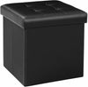 Folding Storage Ottoman Box Footstool Faux Leather Storage Box with Lid Toy Gift