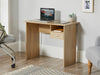 Small Compact Computer Desk Oak PC Table Workstation Home Office Study Writing