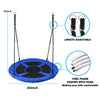 100cm Giant Nest Web Rope Hanging Tree Swing Seat Climbing Frame Round Backyard
