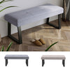Luxury Padded Footstool Foot Rest Pouffe Metal Legs Dining Bench Shoes Stool