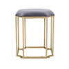 Velvet Footstool Pouffe Makeup Dressing Table Stool Seat Chair Footrest Gold Leg