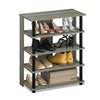 Furinno Turn-N-Tube Multi Tiers Shoe Storage Rack Espresso/Black and Grey/Black