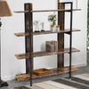 3-4-5 Tier Bookcase Shelving Unit Industrial Rustic Wood Metal Storage Shelf
