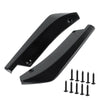2X Universal Car Rear Bumper Lip Diffuser Shark Fins Splitter black UK