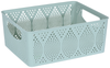 Small Large Plastic Storage Basket Home Kitchen Office Stackable Container Box