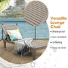 Outdoor Chaise Lounger Adjustable Recliner Chair Beach Pool Seat Adjustable