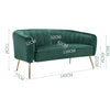 Emerald Green Velvet 2 Seater Sofa Couch Settee Oyster Shell Tub Chair Armchair