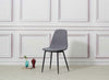Grey Fabric Dining Chair with Black Legs Living Room Dining Room Lounge Chair