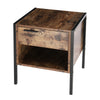 Wooden Bedside Table Cabinet Cupboard Rustic Nightstand Side End Storage Drawer