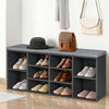 Shoe Bench Shoe Cabinet Cushioned Storage Organizer Rack Wooden Hallway Bench