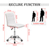 Comfy Office Desk Computer Chair Padded Seat Swivel Lift Chair PU Leather Chair