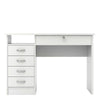 Modern Home Office Desk Living Room Study Table 5 Drawers Shelf Lockable Drawer