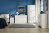 Stratford Wide Chest of 6 Drawers White Bedroom Storage Drawers Metal Runners