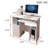 Wooden Computer Desk Laptop PC Table Shelves White Small Corner Workstation