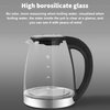 1.8L Electric Kettle Glass Temperature Control 7 Colors Change LED Fast Boiling