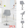 2X GREY EATHER BARSTOOLS GAS LIFT BAR STOOL BREAKFAST KITCHEN