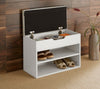 Wooden 2 Tier Shoe Storage Cabinet Shelf Rack Stand In White, Grey & Oak